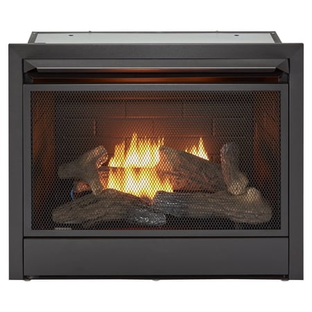 Duluth Forge Dual Fuel Ventless Gas Fireplace Insert - 26,000 BTU, Remote Control FDF300R