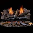 Duluth Ventless Dual Fuel Gas Log Set 24 in. Stacked Oak