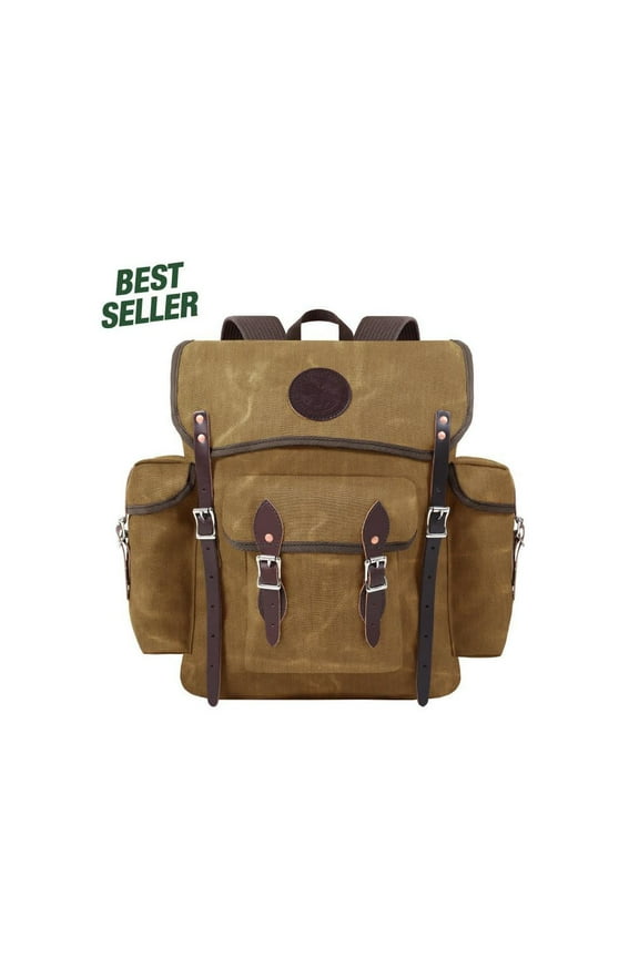 24 Liter Capacity Wax Khaki Canvas Wanderer Backpack