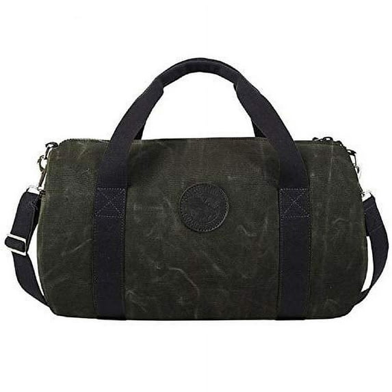 Duluth Pack T-727-WAX_OD Round Duffel W/Zip Wax Olive Drab