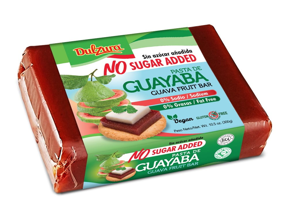 Dulzura Borincana Guava Paste No Sugar Added, 10.5oz (Pack of 1) Vegan, Gluten Free, Non Gmo
