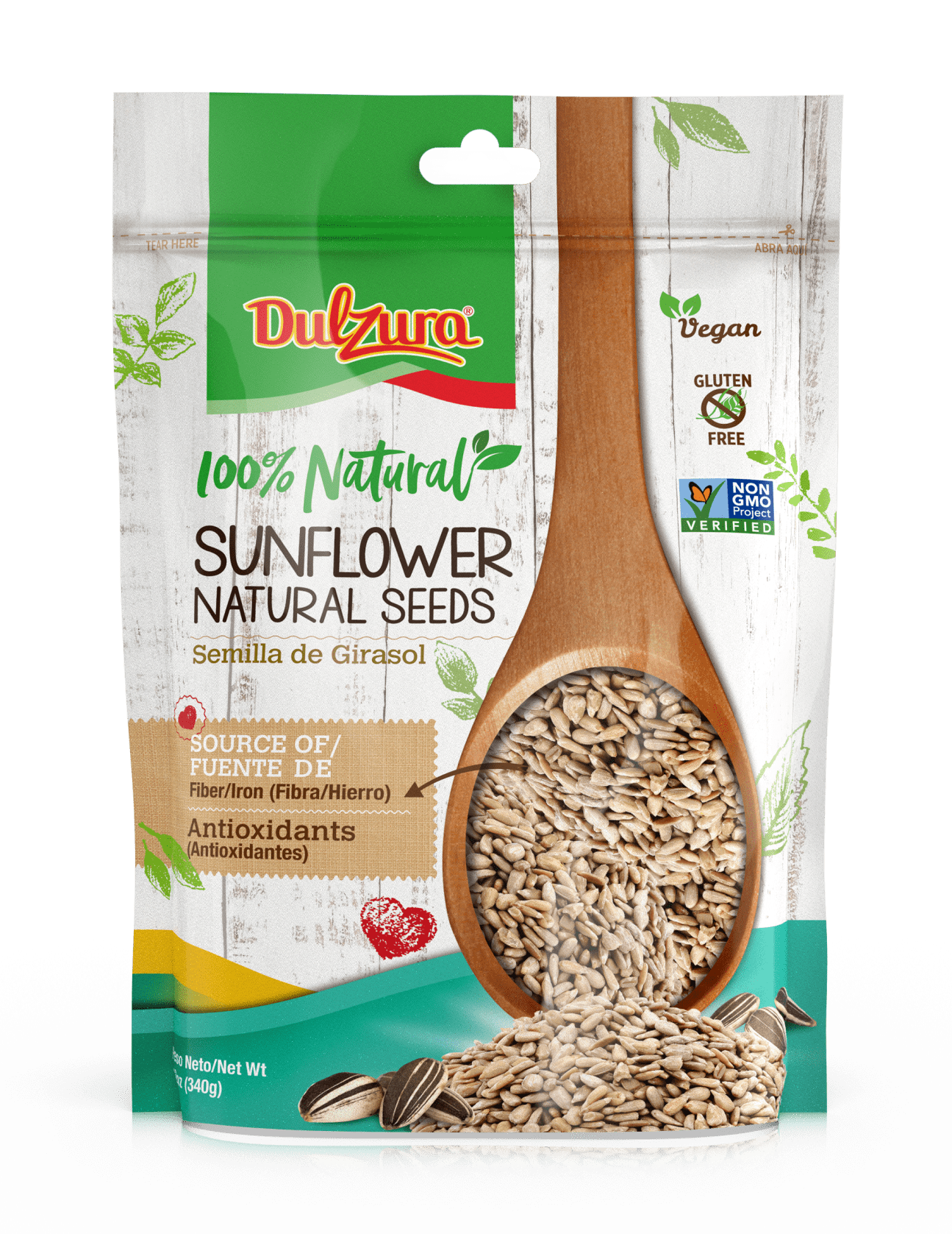 Dulzura Borincana Roasted & Salted Sunflower Kernels, 12 oz