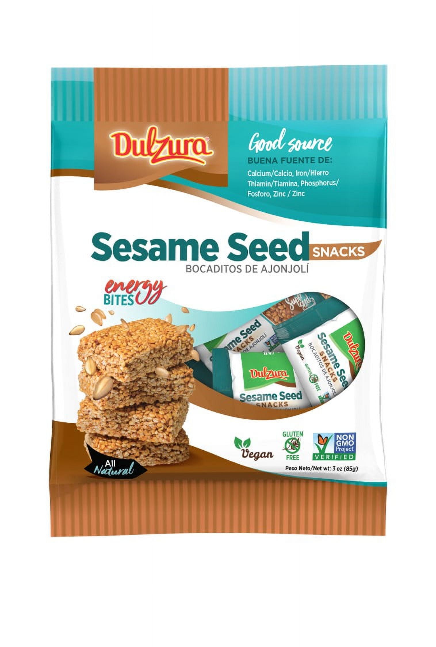 Dulzura Sesame Seed Snacks, All Natural Crunchy bars