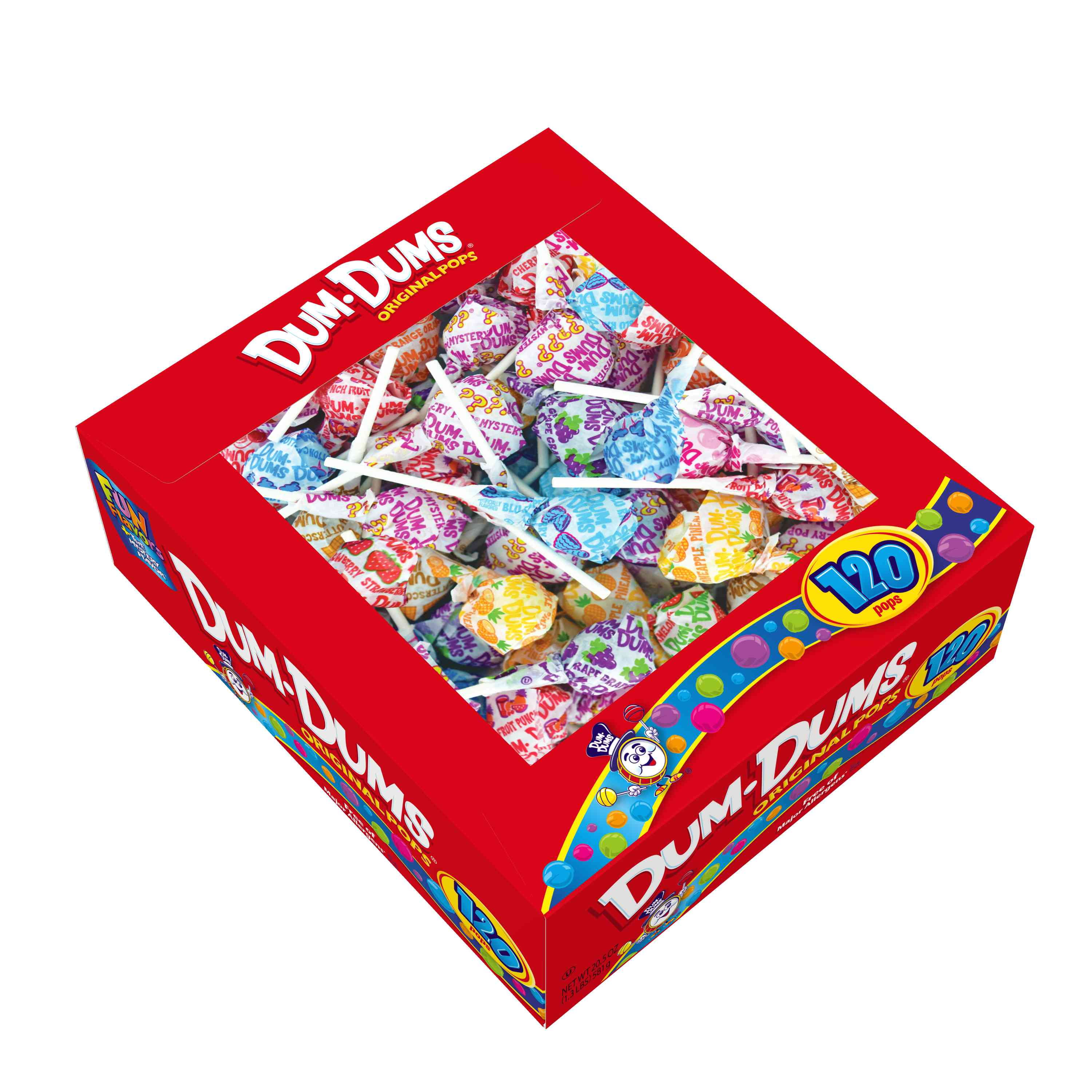 Dum Dum Pops Original Assorted Flavor Lollipops Free of Major