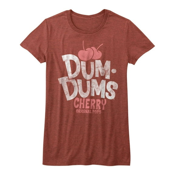 Dum Dums Cherry Red Heather Junior Women's T-Shirt