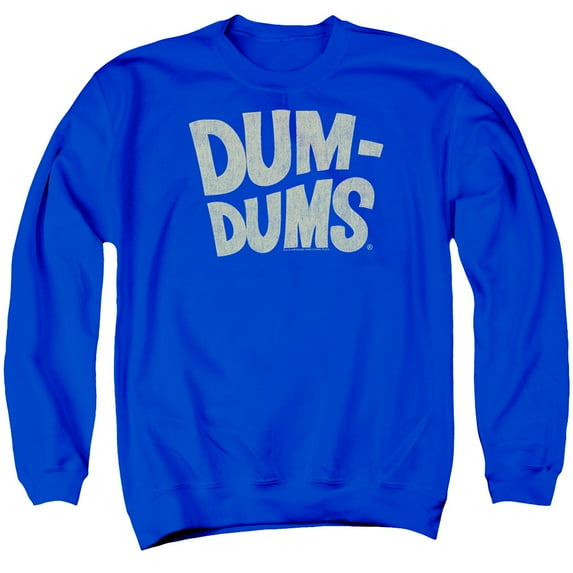 Dum Dums/Distressed Logo Adult Crewneck Sweatshirt Royal Blue