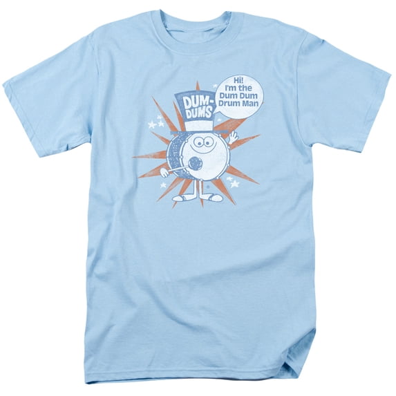 Dum Dums/Drum Man S/S Adult 18/1 T-Shirt Light Blue