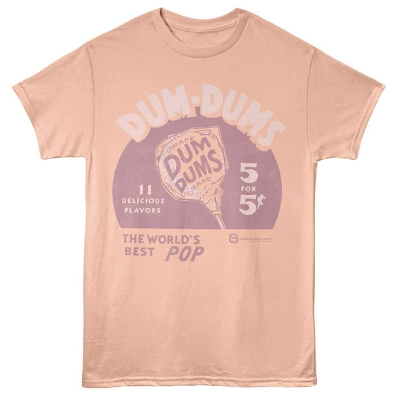 Dum Dums World's Best Pop Men's T Shirt (Peach, AdultS)