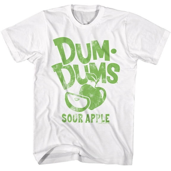 Dum Dums Green Apple Light White Adult T-Shirt M