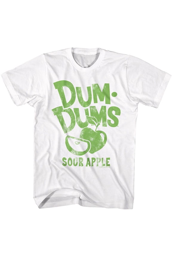 Dum Dums Green Apple Light White Adult T-Shirt M