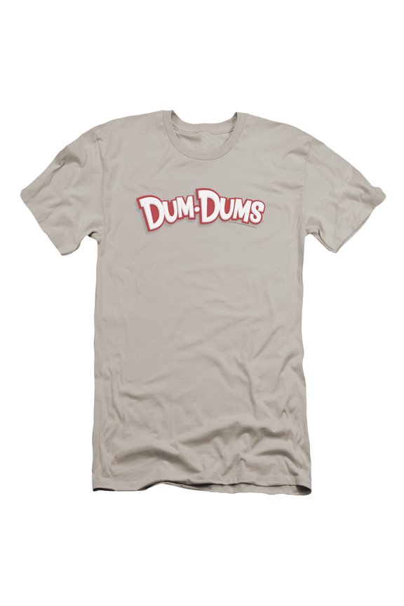 Dum Dums/Logo Premium Canvas Adult Slim Fit 30/1 T-Shirt Silver
