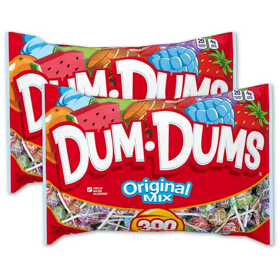 Dum Dums Lollipops Original Mix Flavors - 600 count