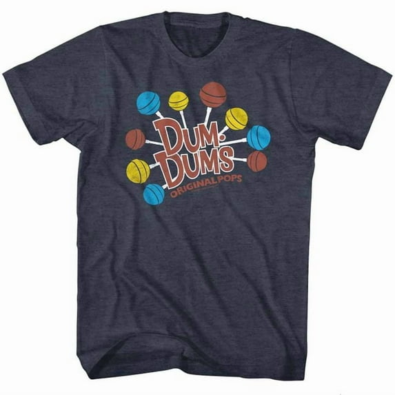 Dum Dums Navy Heather Adult T-Shirt 5Xl