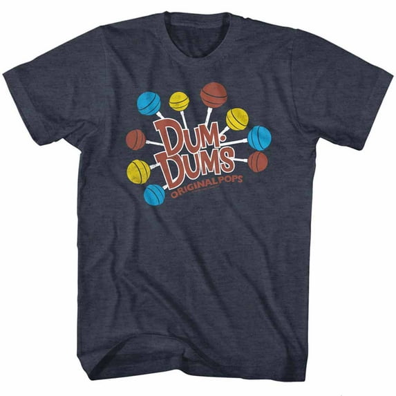 Dum Dums Navy Heather Adult T-Shirt