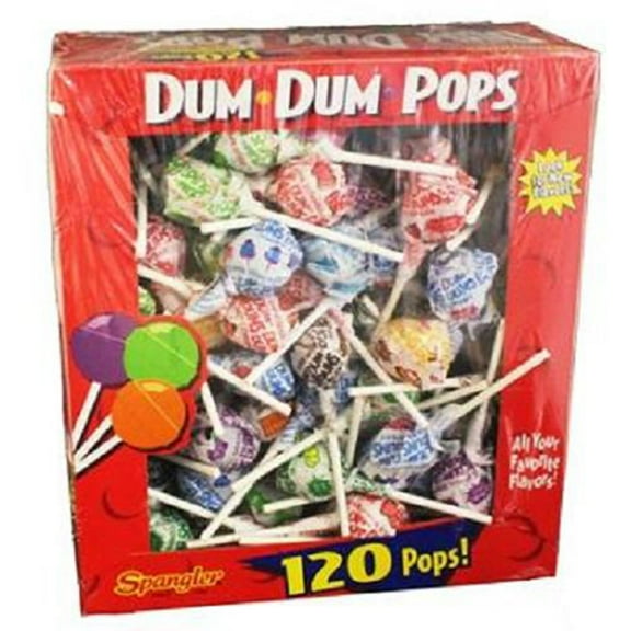 Dum Dums Pops, Assorted Flavors, Count 120 - Sugar Candy / Grab Varieties & Flavors