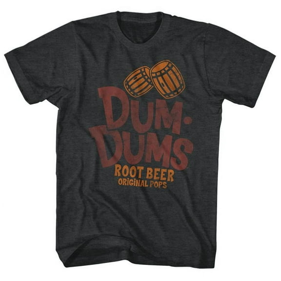 Dum Dums Root Beer Black Heather Adult T-Shirt 5Xl