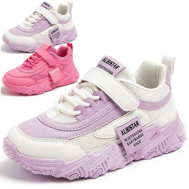 Dumajo Kids Shoes Girls Breathable Sneakers Athletic Running Shoes