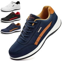 Dumajo Mens Shoes Fashion Running Sneaker Casual Leather Sport Shoes Breathable Comfortable Walking Shoes