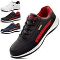 thumbnail image 1 of Dumajo Mens Shoes Fashion Running Sneaker Casual Leather Sport Shoes Breathable Comfortable Walking Shoes, 1 of 8