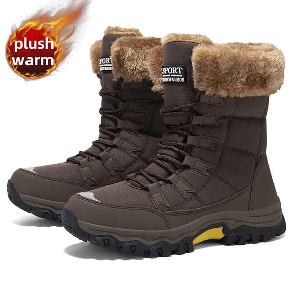 Dumajo Snow Boots For Women Winter Waterproof Shoes Thickened Faux Fur Lined Frosty Warm Outdoor Boots