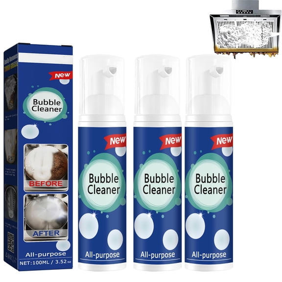Dumalt Foam Cleaner, All purpose Rinse Cleaning Spray, Bubble Cleaner Foam Spray, All-Purpose Rinse-Free Cleaning Spray3PCS