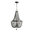 thumbnail image 1 of Kenroy Home Dumas 3-Light Chandelier with Suspended Wooden Beads or Dining Room, Living Room, Bedroom, High Ceiling, Foyer or Entryway, Gray, 1 of 6