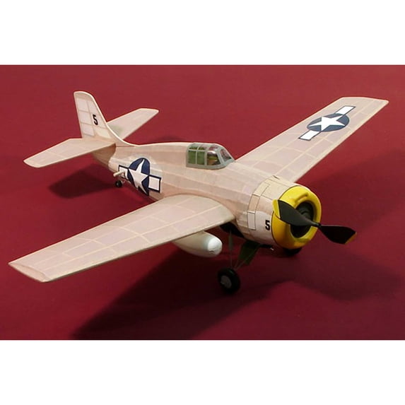 Dumas Products Inc. F-4F Wildcat17.5 Rubber Power DUM207 Wooden Kits Airplane