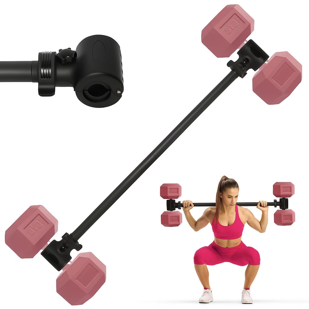 Dumbbell Barbell Converter Bar  Adjustable Weight To Easy Grip & Installation Lifting Ideal For Strength Home Gym
