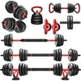 Dumbbell Barbell Kettlebell Set 45LB Adjustable Multifunctional Weights ...