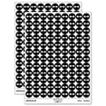 thumbnail image 1 of Dumbbell Barbell Weight Lifting Solid 200+ Round Stickers - Black - Matte Finish - 0.50" Size, 1 of 3