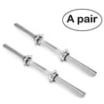 thumbnail image 1 of Dumbbell Bars 1 inch 2 Pack Dumbbell Bars 20/17.7/13.7 Inch Adjustable Dumbbell Bar Pair/Threaded Dumbbell Handles 1 inch For Gym Barbells Dumbbell Bars Strength Training, 1 of 5