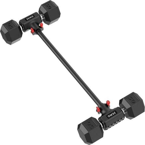 Dumbbell Converter Barbell Adapter for Home Gym Use Up to 220 LB Capacity Red