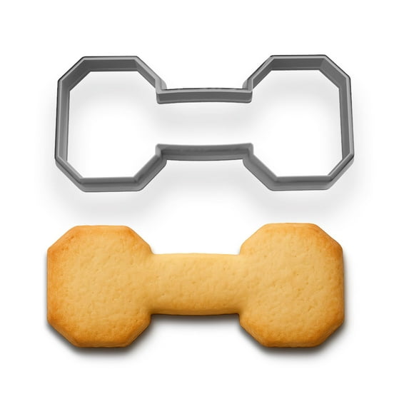 Dumbbell Cookie Cutter (4x1.68 Inches) - Fitness & Gym Inspired Baking Tool