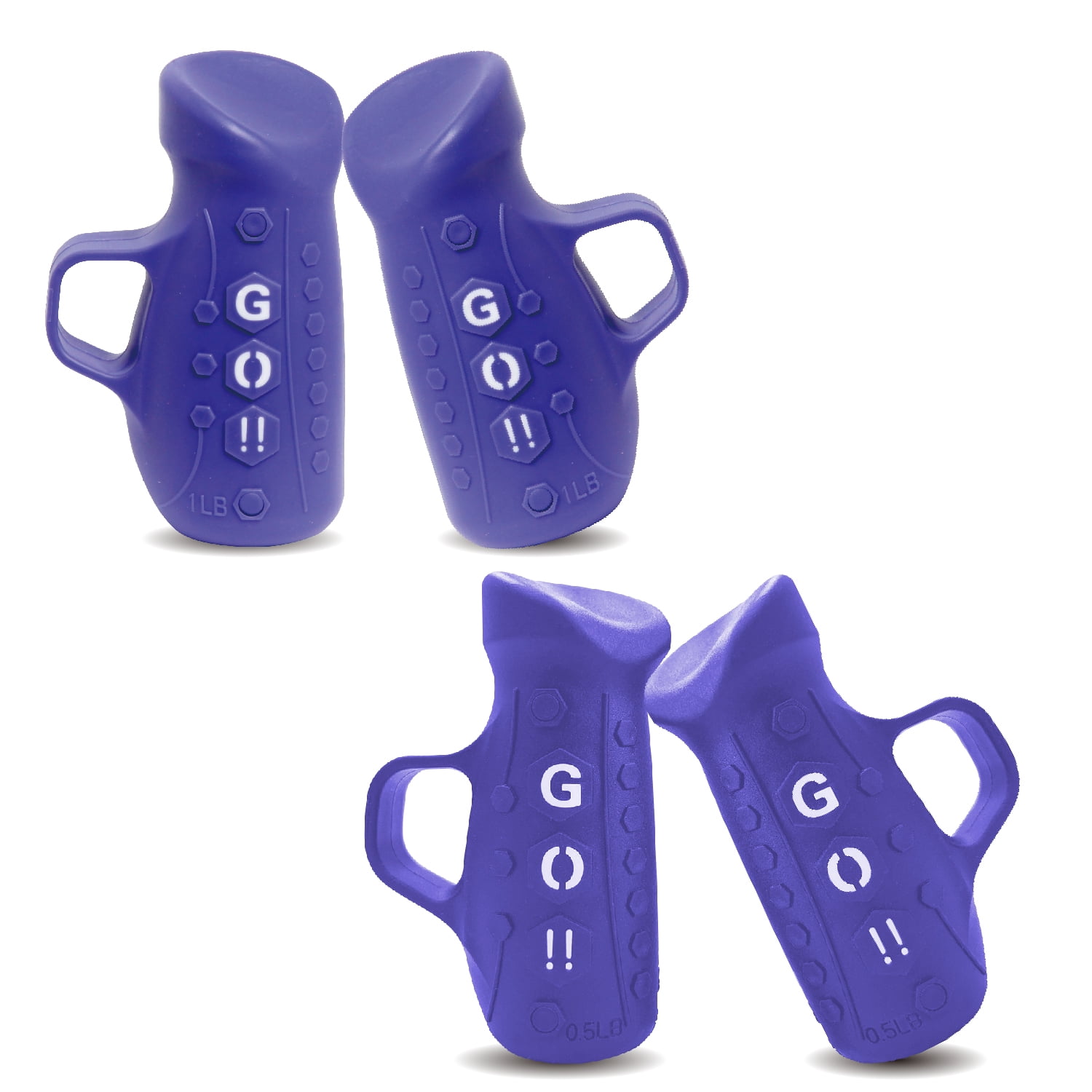 Dumbbell Go Pods Set of 4, Egg Weights, Add weight training for yoga, walking, jogging, water aerobics, high-intensity exercises, running, 1lb x 2 and 0.5lb x 2