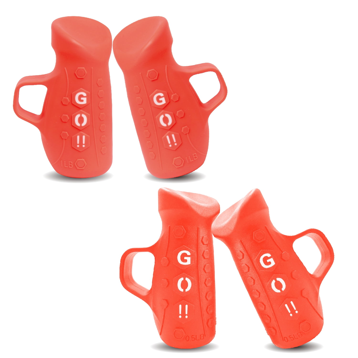 Dumbbell Go Pods Set of 4, Egg Weights, Add weight training for yoga, walking, jogging, water aerobics, high-intensity exercises, running, 1lb x 2 and 0.5lb x 2