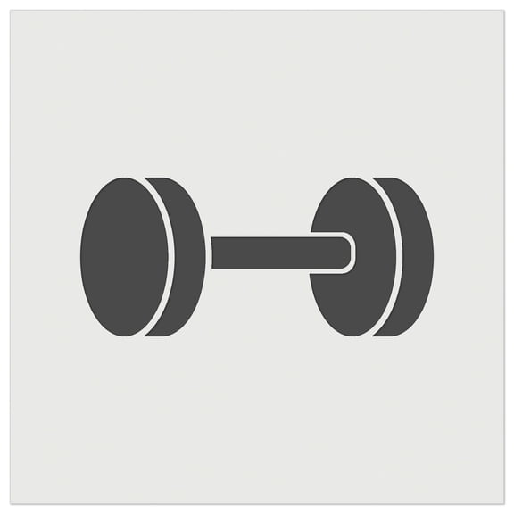 Dumbbell Gym Workout Exercise DIY Cookie Wall Craft Stencil - 3.5 Inch