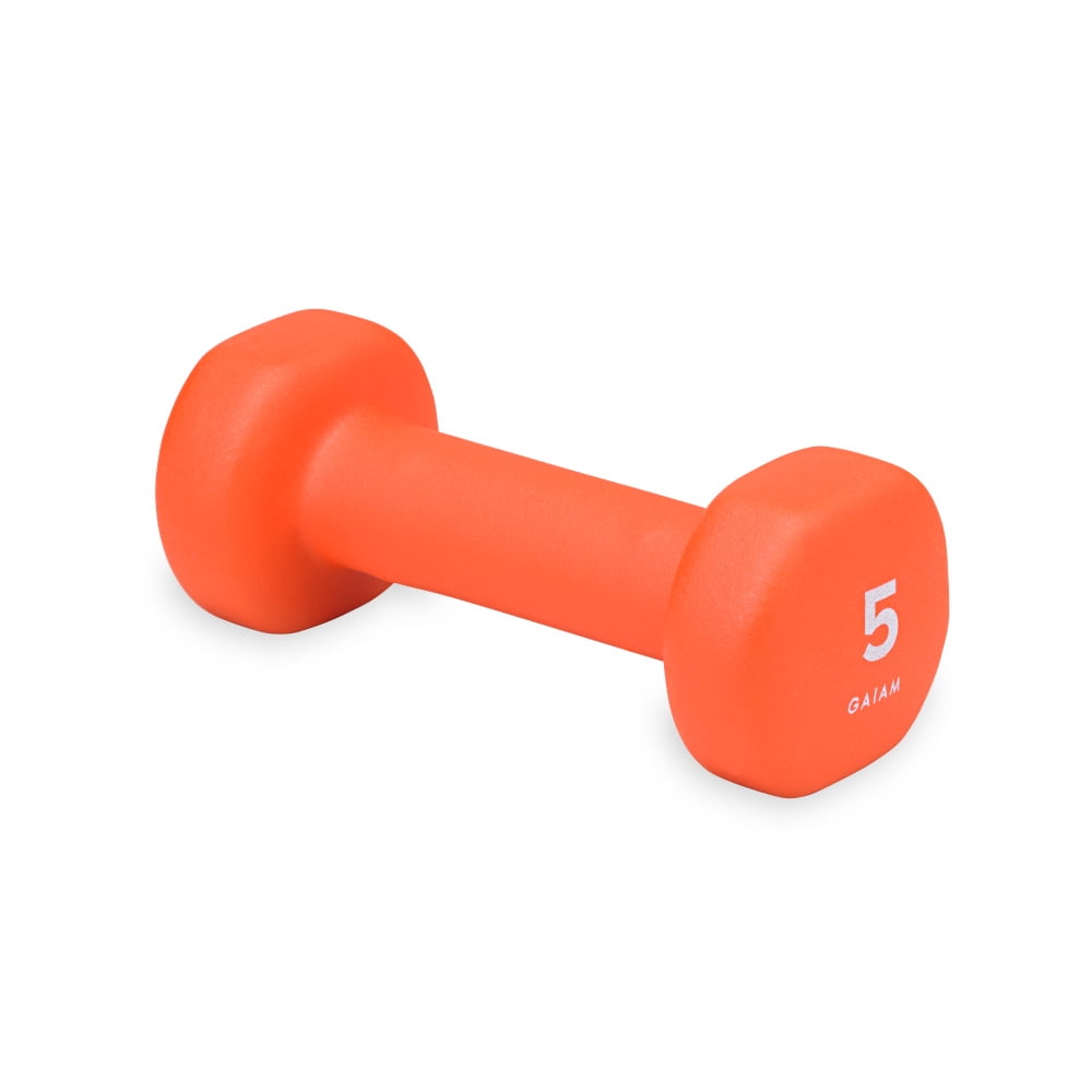 Dumbbell Hand Weight 5 lb - Neoprene Coated Exercise & Fitness Dumbbell for  Home Gym Equipment Workouts Strength Training Free Weights for Women, Men (5  Pound, Orange) 