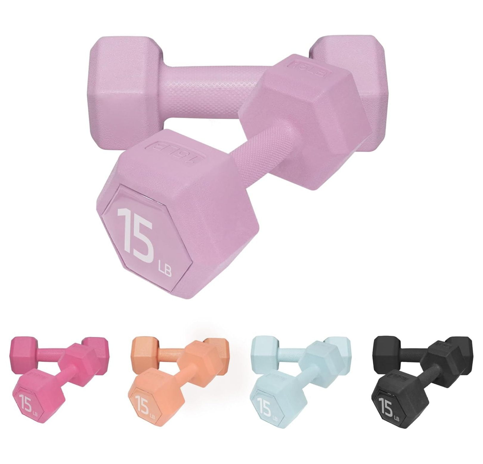 Dumbbell Hand Weight Sets 5/10/15/20/25/36lbs - 5 Colors - Exercise & Fitness Free Weights for Women & Men Home Gym Equipment Workouts Strength Training