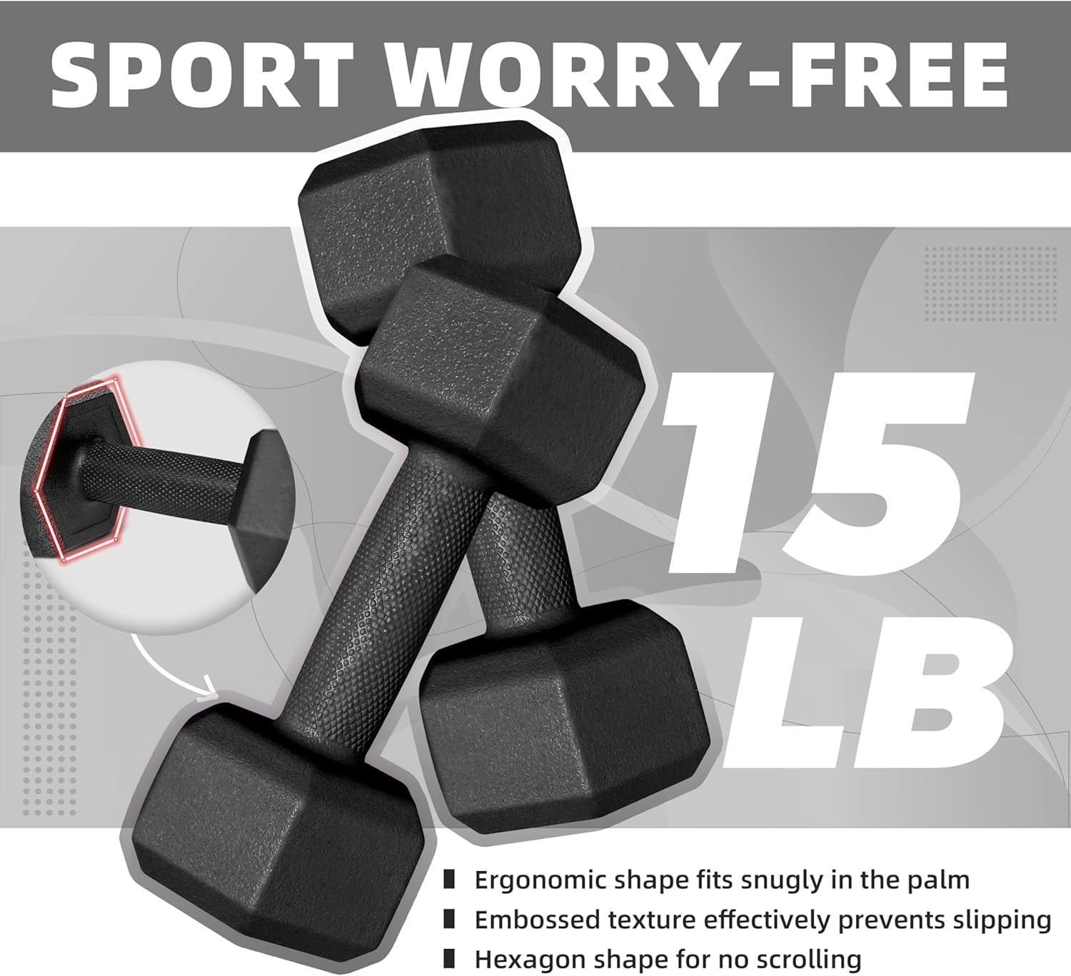 Dumbbell Hand Weight Sets 5/10/15/20/25/36lbs - 5 Colors Options - Exercise & Fitness Free Weights for Women & Men Home Gym Equipment Workouts Strength Training