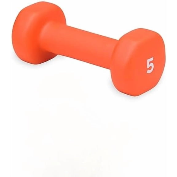 Dumbbell Hand Weight (Sold in Singles) - Neoprene Coated Exercise & Fitness Dumbbell for Home Gym Workouts and Strength Training - Free Weights for Women and Men