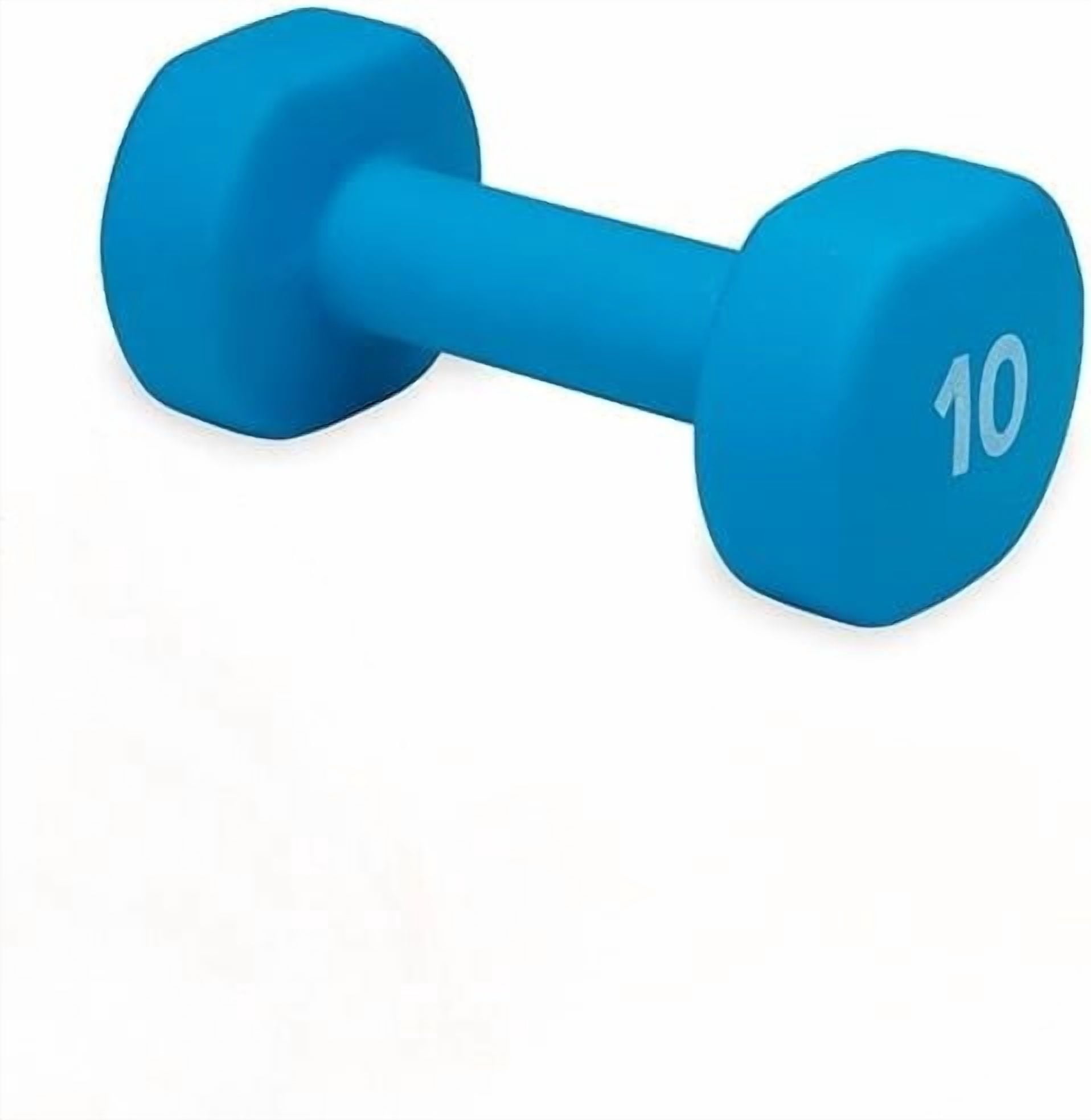 Dumbbell Hand Weight (Sold in Singles) - Neoprene Coated Exercise & Fitness Dumbbell for Home Gym Workouts and Strength Training - Free Weights for Women and Men