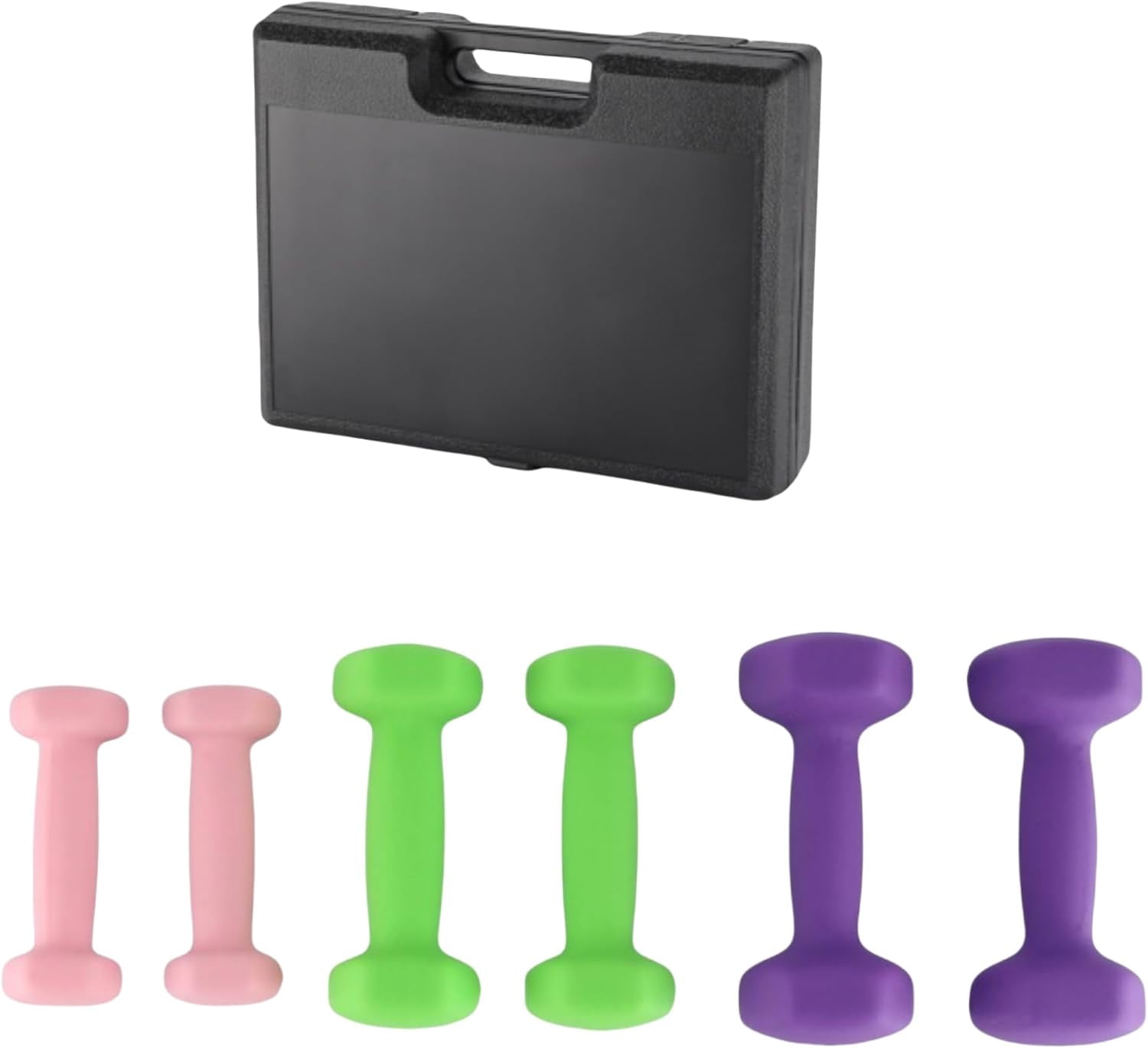 Dumbbell Hand Weights for Women,Neoprene Coated Dumbbell Hand Weight Sets of 6,Multiple Weight Options,Anti-roll, Anti-Slip,Hexagon Shape