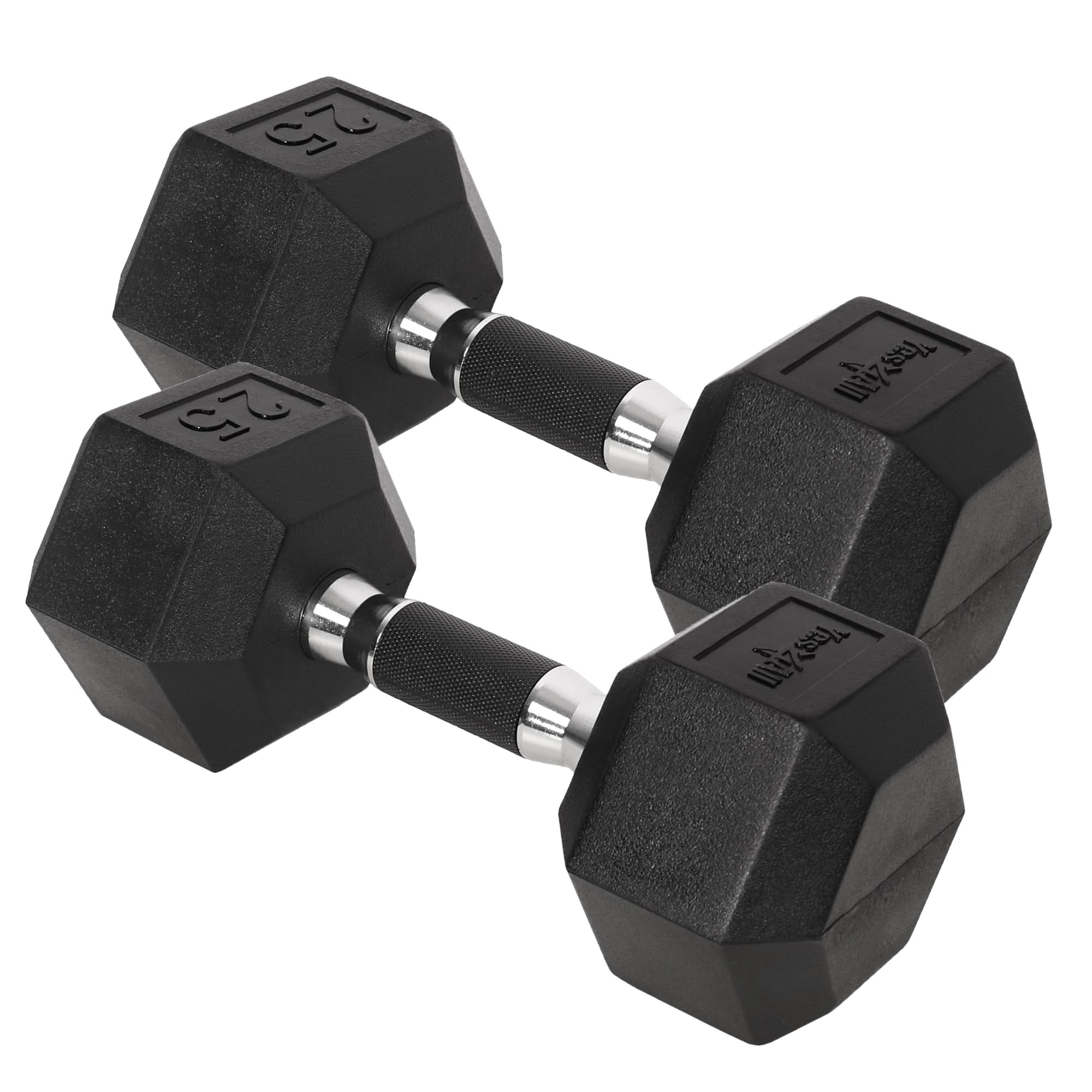 Dumbbell Hex- Rubber Grip - 25lbs - Pair
