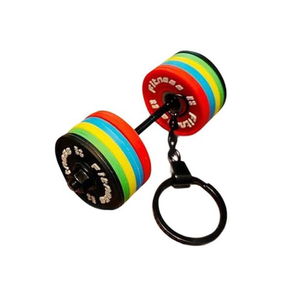 Dumbbell Keychain Detachable Fitness Accessory Playful Gym Gift for Workout Enthusiasts Sporty Decoration Motivational Reminder