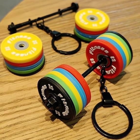 Dumbbell Keychain Detachable - Fitness Keyring Workout Accessory, Novelty Dumbbell Ornament for Keys and Backpack Gift for Gym Enthusiasts