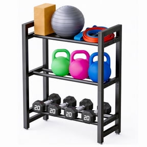 Dumbbell Rack,Blacksmith 3 Tier Adjustable Weight Rack for Dumbbell,Kettlebells, Multiple Balls,330 lb Total Capacity,20 Inch Length,Black