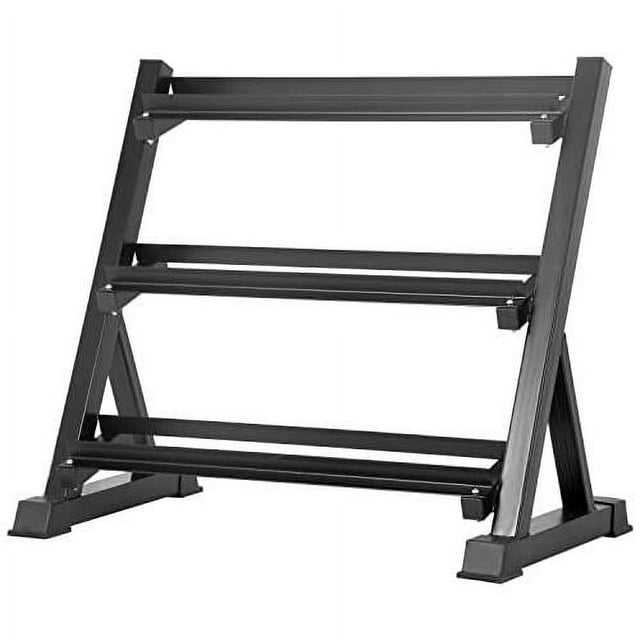Dumbbell Rack 3 Tier Solid Steel Rack Weight Holder 660Lbs Capacity ...