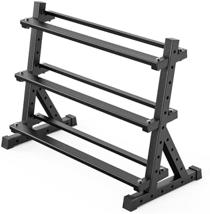 Dumbbell Rack 3-Tier, Weight Rack for Home Gym, Heavy Duty Weight ...