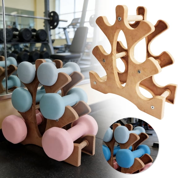 Dumbbell Rack 4-Tier Coral Shaped PP Weight Storage Stand for Neoprene Hand Weights Home Gym Organizer