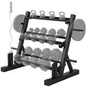 Dumbbell Rack Heavy Duty Weight Storage Adjustable 3-Tier Weight Stand Rack for Home Gym